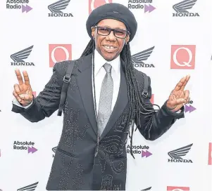  ??  ?? HIT-MAKER: Nile Rodgers attends the 2018 Q Awards held at The Roundhouse