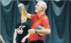  ?? — Photo by Joe Gibbons/the Telegram ?? Even with a spate of injuries affecting some of his best players and having to start three rookies, MUN women’s volleyball coach Bill Thistle (above) believes his squad still has a chance to emerge as champs at this weekend’s Atlantic University Sport...