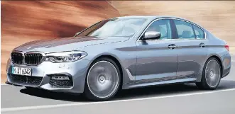  ??  ?? You can park the 2017 BMW 5 Series sedan while outside the car, simply using the key fob.