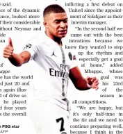  ?? Thumbs up from PSG star Kylian Mbappe. ??