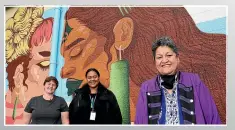  ?? MARK TAYLOR/ STUFF ?? Family harm incidents are getting “meaner”, says Waikato Women’s Refuge chief executive Ruahine Albert, right. She’s pictured with, from left, staff members Stephanie Collis and Nancy Maiava.