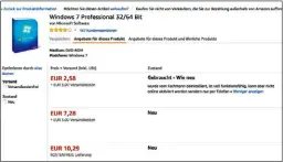  ??  ?? Auch bei Amazon ist gebrauchte Software zum Bruchteil des Neupreises erhältlich.