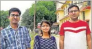  ?? HT PHOTO ?? (From left) Scientists Sandeep Singh, Geetika Garg and Abhishek Kumar Singh.