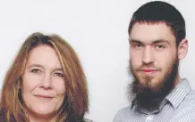  ?? BOUDREAU FAMILY ?? Chris Boudreau, left, and her son, Damian Clairmont. Clairmont, a Calgary native, was killed while fighting in Syria.