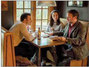  ??  ?? Chris Evans (left) stars with Ana de Armas in director Rian Johnson’s Knives Out.