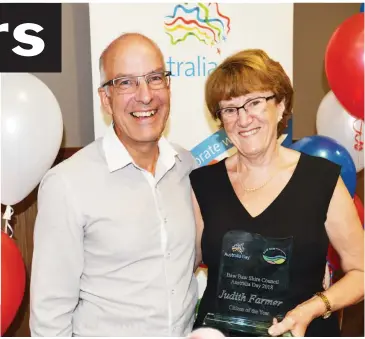  ??  ?? Above right: Drouin’s Judy Farmer is congratula­ted by husband John after being named Baw Baw Shire’s citizen of the year. Photograph: YVETTE BRAND Right: Prominent Australian dairy industry figure Noel Campbell of Yannathan was honoured with an Order...