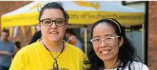  ??  ?? Catherine Baldry (left) and Huong Nguyen are all smiles at the event.