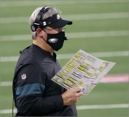  ?? MICHAEL AINSWORTH — THE ASSOCIATED PRESS ?? Eagles head coach Doug Pederson has overseen an undiscipli­ned team this season.