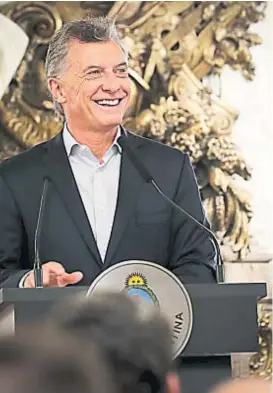  ?? (PRESIDENCI­A) ?? Mauricio Macri. El Presidente busca un segundo mandato.