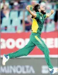  ?? File ?? Imran Tahir’s spell of 5/24 helped South Africa record a 78-run win.