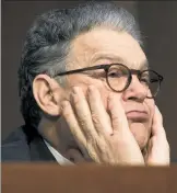  ??  ?? Unamused: Al Franken at a recent Senate hearing.