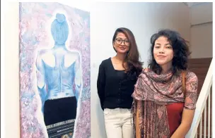  ??  ?? Nia Khalisa (right) and Hana Zamri say the artists were encouraged to engage with what they think is happening in Malaysia in relation to the concept of halal and haram.