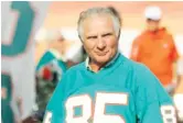  ?? AP FILE PHOTO ?? Nick Buoniconti is introduced during halftime of a Miami Dolphins game in 2012.