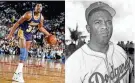  ?? FILE PHOTOS ?? Magic Johnson and Jackie Robinson