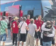  ?? Foto: nàstic ?? La plantilla del Nàstic Llegó ayer a tarragona