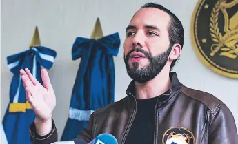  ??  ?? POPULAR. Nayib Bukele domina en las encuestas previo a las elecciones del 3 de febrero de 2019.