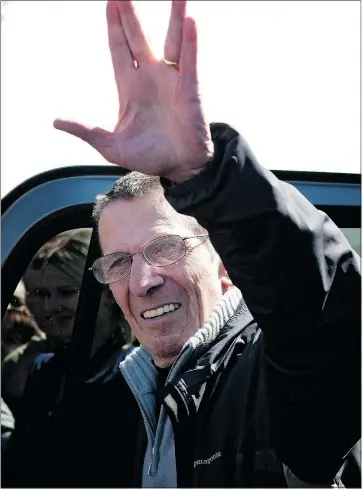  ?? — CP FILES ?? Leonard Nimoy, who was world famous to Star Trek fans as the pointy eared, purely logical science officer Mr. Spock, died on Friday at age 83.