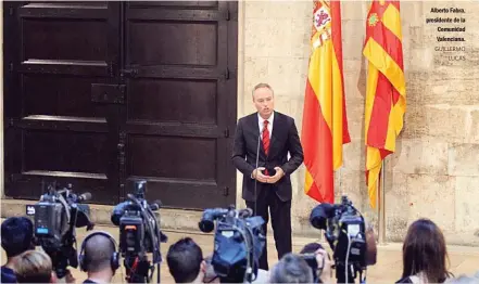  ?? GUILLERMO
LUCAS ?? Alberto Fabra, presidente de la Comunidad Valenciana.