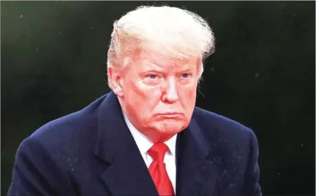  ?? NICHOLAS KAMM/AFP ?? US President Donald Trump is reported to be preparing a reshuffle at the White House – fuelled by fallings out between his wife and senior staff – after a week of angry brooding over midterm elections that weakened his grip on Congress.