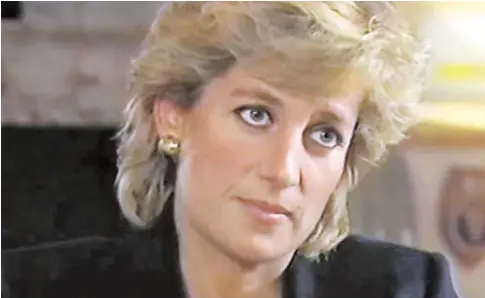  ?? BBC ?? La princesa Diana de Gales, durante la entrevista emitida el 20 de noviembre de 1995 en la BBC