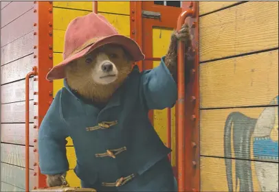  ?? The Associated Press ?? DELIGHTFUL: The character Paddington, voiced by Ben Whishaw, in a scene from "Paddington 2."