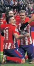  ??  ?? Correa, Griezmann y Vrsaljko.