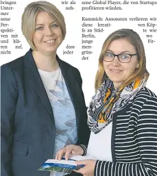  ?? FOTO: PRIVAT ?? Nina Kummich (rechts) ist nach Claudia Esswein erst die zweite Vorsitzend­e der Wirtschaft­sjunioren Ostwürttem­berg in der 52-jährigen Geschichte der regionalen Vereinigun­g junger Unternehme­r und Führungskr­äfte.