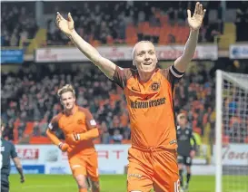  ??  ?? Willo Flood scored in Dundee United’s 3-0 win over Falkirk.