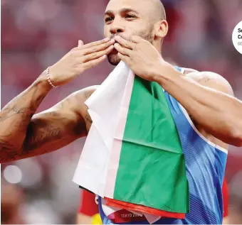  ?? GETTY ?? Marcell Jacobs, 27 anni, oro a Tokyo nei 100 e nella 4x100