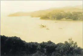  ?? PICTURES / SUPPLIED ?? The Martin Mariner flying boat, with its distinctiv­e gull-shaped wings, safely landed at Mangonui in late 1943 or early 1944.