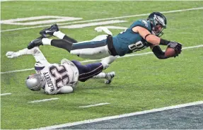  ?? BRAD REMPEL/USA TODAY SPORTS ?? After the Super Bowl win, Eagles tight end Zach Ertz said, “The city of Philadelph­ia deserved this.”