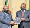  ?? ?? COMMISSION of Inquiry into State Capture chairperso­n Deputy Chief Justice Raymond Zondo and President Cyril Ramaphosa. | KOPANO TLAPE GCIS