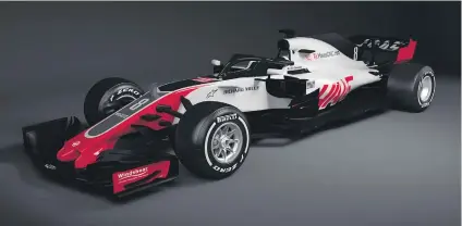  ??  ?? FROM AMERICA. The Haas VF-18 is neing dubbed ‘a second-hand Ferrari’ by unkind observers.