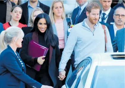  ?? Photo / Daily Telegraph ?? The Duke and Duchess of Sussex arrive in Sydney.