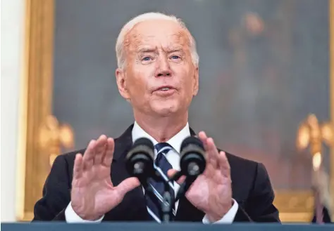  ?? ANDREW HARNIK/AP ?? Democratic leaders have called President Joe Biden’s budget proposal a once-in-a-generation effort.