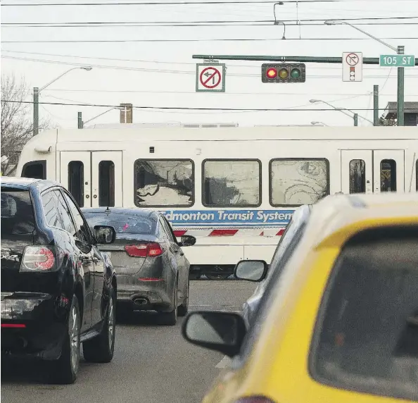  ?? IAN KUCERAK ?? The Metro Line LRT continues to have problems interactin­g properly with the Capital Line trains, though city officials say the line is safe.