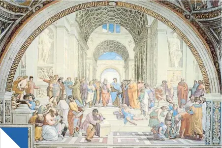  ?? ‘LA ESCUELA DE ATENAS’, PINTURA REALIZADA POR RAFAEL ENTRE 1510 Y 1512 PARA DECORAR EL PALACIO APOSTÓLICO DEL VATICANO / FINE ART IMAGES / GETTY ??