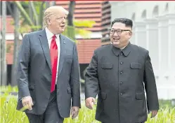  ?? SAUL LOEB/AFP/GETTY IMAGES ?? ON NORTH KOREA . . . After their historic summit in Singapore, Trump touted his “very special bond” with North Korean leader Kim Jong Un.