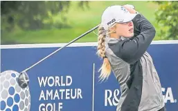  ?? Picture: Steve Brown. ?? Scotland’s Rachel Foster on the first tee.