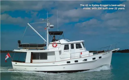  ??  ?? The 42 is Kadey-Krogen’s best-selling model, with 206 built over 22 years.