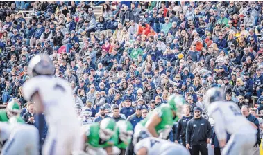  ?? ROBERTO E. ROSALES/JOURNAL ?? New Mexico Bowl officials said 25,387 people attended Saturday’s game, which pitted University of North Texas against Utah State University.