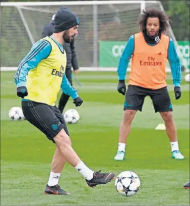  ??  ?? RECUPERADO. Isco se entrenó con normalidad ayer y podría ser titular contra el Bayern.