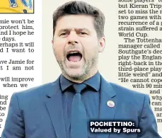  ??  ?? POCHETTINO: Valued by Spurs