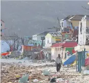  ??  ?? path of destructio­n Hurricane Irma tore through the Caribbean islands