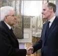  ?? (Photo MaxPPP/EPA) ?? Le président italien Sergio Mattarella a reçu hier soir l’ambassadeu­r de France, que Paris a renvoyé à Rome plus tôt dans la journée.