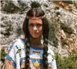  ?? Foto: Jutta Schweden, dpa ?? Marie Versini im Jahr 1963 in der Verfil‰ mung von Karl Mays erstem Winnetou‰ Roman.