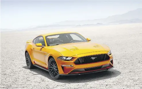  ?? FORD ?? The Mustang’s base V6 is gone for 2018, replaced by a 2.3-litre four- cylinder turbo that gets an increase in torque.