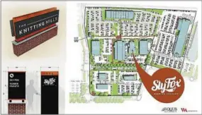  ?? SUBMITTED PHOTO ?? An artist’s rendering shows layout of the proposed Knitting Mills in Wyomissing, Berks County, on the site of the former VF Outlets — as well as the future location of the new Sly Fox Wyomissing. The company is hoping to be ready to open by late summer...