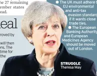  ??  ?? STRUGGLE Theresa May