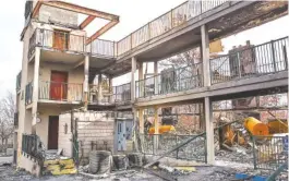  ?? ASSOCIATED PRESS FILE PHOTO ?? Fire damage to the Laurel Point Resort in Gatlinburg is seen last December.